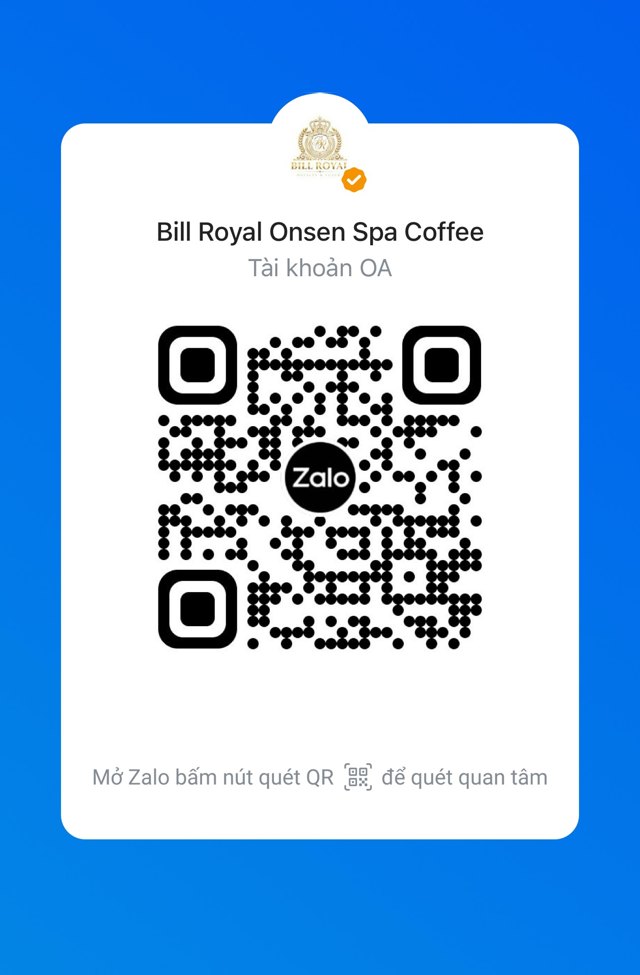 Mã QR Zalo OA Bill Royal Onsen Spa Coffee