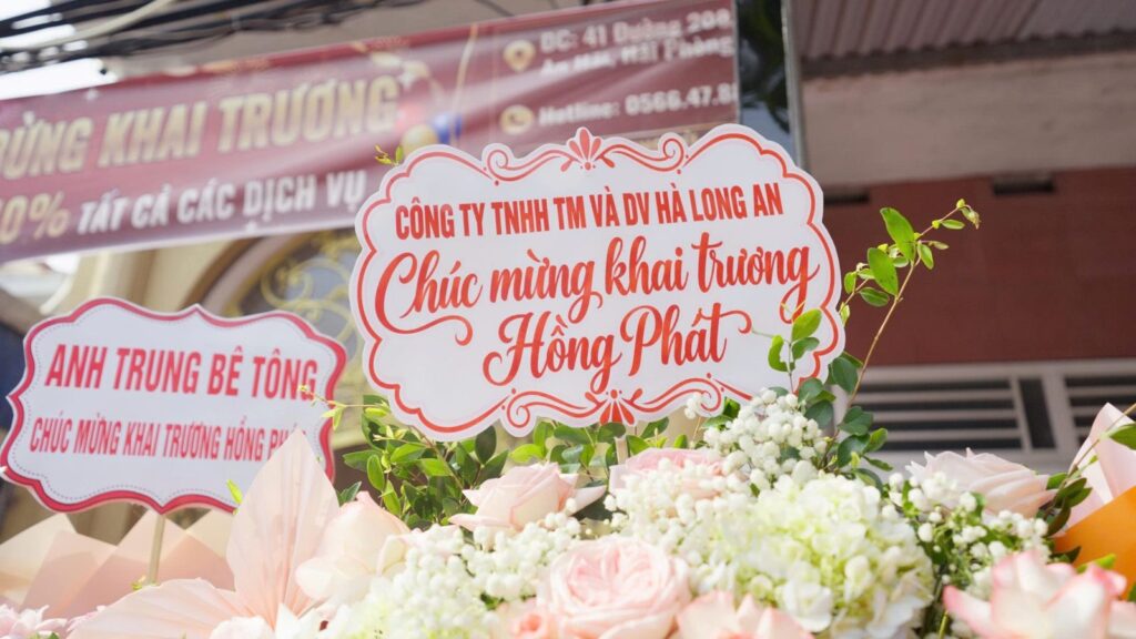 Lẵng hoa chúc mừng khai trương Bill Royal