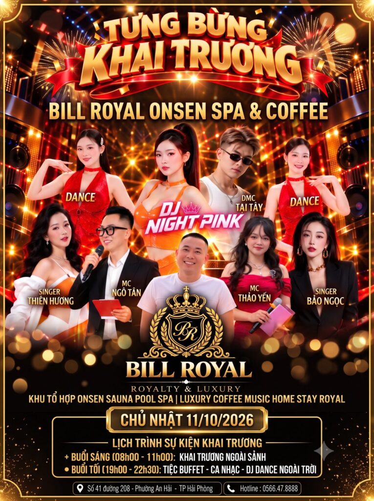 Poster sự kiện khai trương Bill Royal 11/10/2026